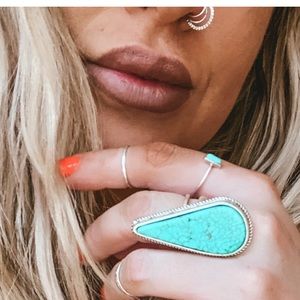 🌟LAST ONE🌟Tear Drop Turquoise Stone Ring